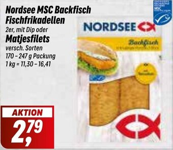 Simmel Nordsee MSC Backfisch Fischfrikadellen 2er, mit Dip oder Matjesfilets versch. Sorten 170-247 g Angebot