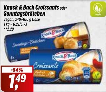 Simmel Knack&Back Croissants oder Sonntagsbrötchen vegan, 240/400 g Angebot