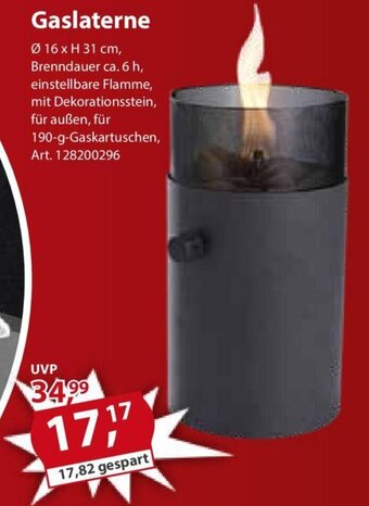 Sonderpreis Baumarkt Gaslaterne Ø16 x H 31 cm Angebot