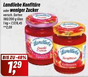 Simmel Landliebe Konfitüre oder weniger Zucker versch. Sorten 180/200 g Glas Angebot