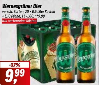 Simmel Wernesgrüner Bier 20*500ml Angebot