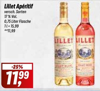 Simmel Lillet Apéritif versch. Sorten 17% Vol. 0,75 L Angebot