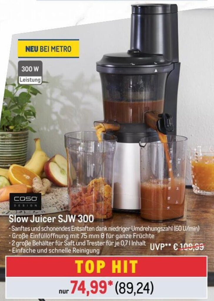 Caso Design Slow Juicer SJW 300 Angebot bei METRO