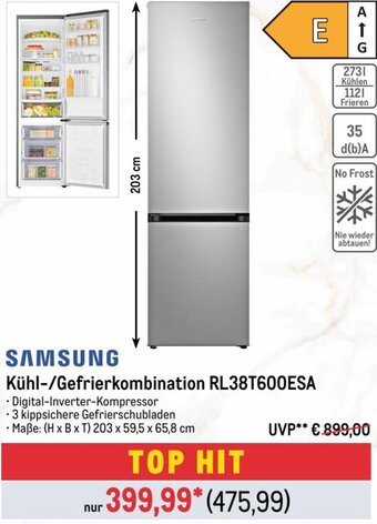 METRO SAMSUNG Kühl-/Gefrierkombination RL38T600ESA Angebot