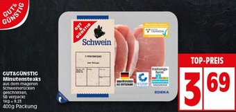 Elli Markt GUT&GÜNSTIG Minutensteaks 400g Packung Angebot