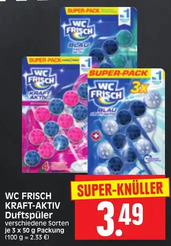 Edeka Herkules WC Frisch Kraft Aktiv Duftspüler 3x50g Angebot