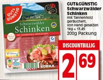 Elli Markt GUT&GÜNSTIG Schwarzwälder Schinken 200 g Packung Angebot