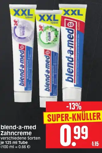 Edeka Herkules blend a med Zahncreme 125ml Tube Angebot