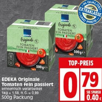 Elli Markt EDEKA Originale Tomaten fein passiert 500g Packung Angebot