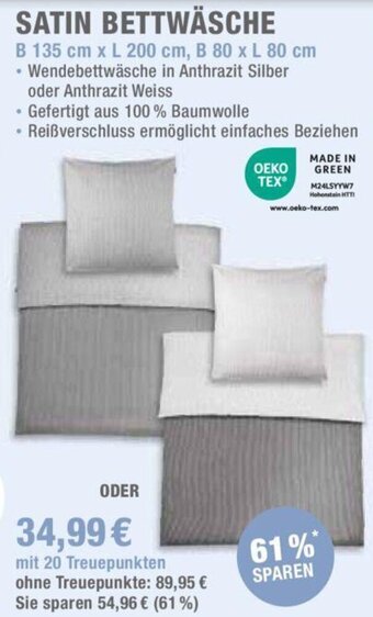 Klaas und Kock SATIN BETTWÄSCHE Angebot