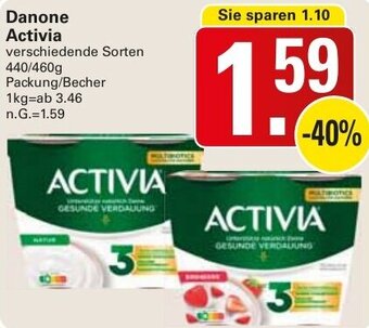 WEZ Danone Activia 440/460g Packung/Becher Angebot