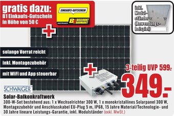 B1 Discount Baumarkt SCHWAIGER Solar-Balkonkraftwerk Angebot