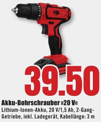 B1 Discount Baumarkt b1 Akku-Bohrschrauber 20 V Angebot