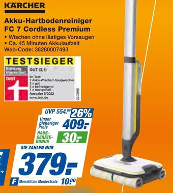 expert Techno Land KÄRCHER Akku-Hartbodenreiniger FC 7 Cordless Premium Angebot