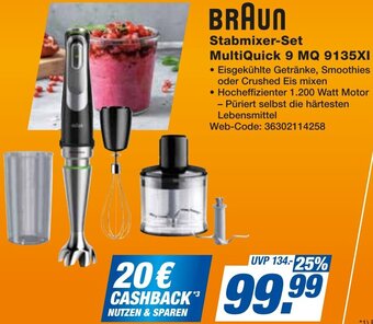 expert Techno Land BRAUN Stabmixer-Set MultiQuick 9 MQ 9135XI Angebot