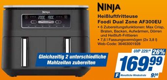 expert Techno Land NINJA Heißluftfritteuse Foodi Dual Zone AF300EU Angebot