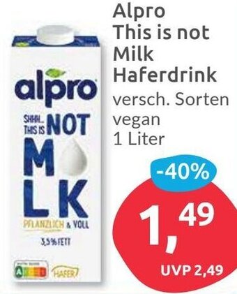 Budni Alpro This is not Milk Haferdrink 1 Liter Angebot