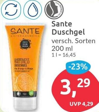 Budni Sante Duschgel 200 ml Angebot