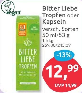 Budni Bitter Liebe Tropfen oder Kapseln 50 ml/53 g Angebot