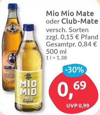 Budni Mio Mio Mate oder Club-Mate 500 ml Angebot