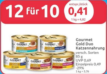 Budni Gourmet Gold Duo Katzennahrung 85 g Angebot