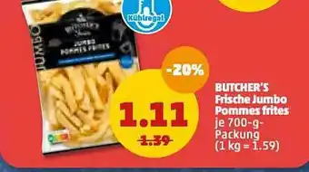 PENNY Butcher's Frische Jumbo Pommes Frites Angebot