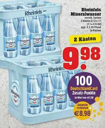 trinkgut Rheinfels Mineralwasser Angebot