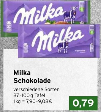 CAP Markt Milka Schokolade 87-100 g Tafel Angebot