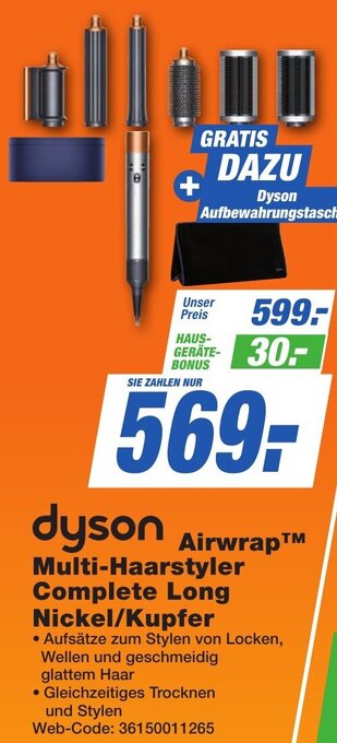 Expert dyson Airwrap Multi-Haarstyler Complete Long Nickel/Kupfer Angebot