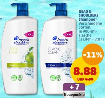 PENNY HEAD & SHOULDERS Shampoo 900 ml Flasche Angebot