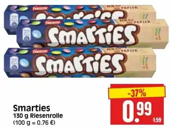 Edeka Herkules Smarties Riesenrolle 130g Angebot