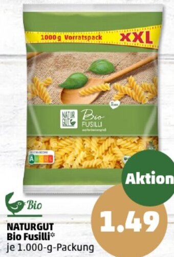 PENNY NATURGUT Bio Fusilli 1000 g Packung Angebot