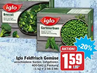 Hit Iglo Feldfrisch Gemüse 400-540g Angebot