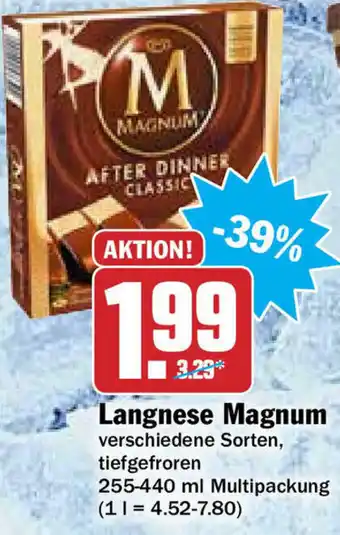 Hit Langnese Magnum 255-440ml Angebot