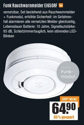 V Baumarkt Ei Funk Rauchwarnmelder E1650RF Angebot