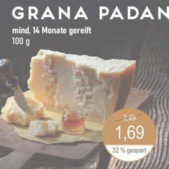 V Markt GRANA PADANO DOP mind. 14 Monate gereift 100g Angebot