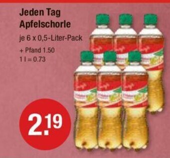 V Markt Jeden Tag Apfelschorle je 6 x 0,5-Liter-Pack Angebot