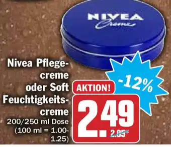 Hit Nivea Pflegecreme oder Soft Feuchtigkeitscreme 200/250ml Angebot