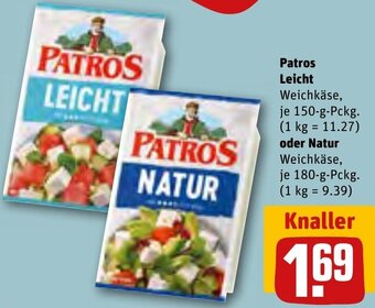 REWE Patros Leicht 150 g oder Natur 180 g Pckg. Angebot