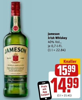 REWE Jameson Irish Whiskey 0,7 L-Fl. Angebot