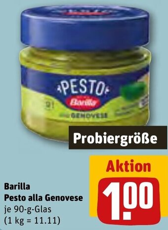 REWE Barilla Pesto alla Genovese 90 g Glas Angebot