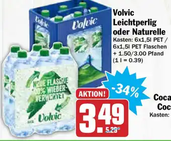 Hit Volvic Leichtperlig oder Naturelle 6x1,5L Angebot