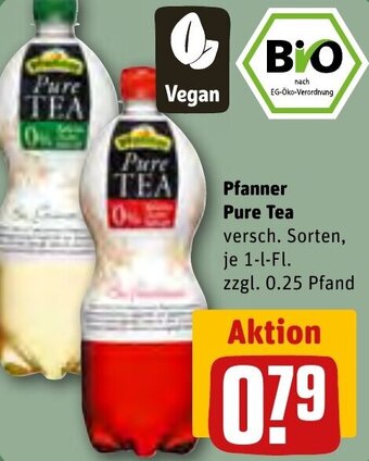 REWE Pfanner Pure Tea 1 L-Fl. Angebot