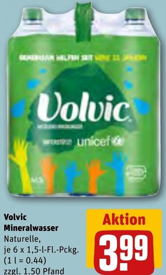 REWE Volvic Mineralwasser 6 x 1,5-l-Fl. Pckg. Angebot