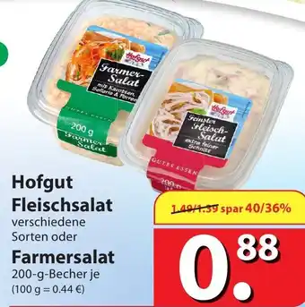 Famila Nord Ost Hofgut Fleischsalat oder Farmersalat 200g Becher Angebot