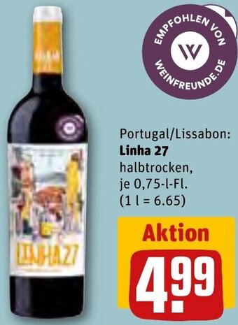 REWE Linha 27, 0,75 L-Fl. Angebot