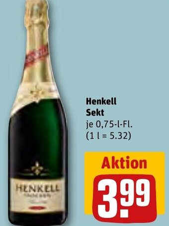 REWE Henkell Sekt 0,75 L-Fl. Angebot