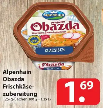 Famila Nord Ost Alpenhain Obazda Frischkäsezubereitung 125g Becher Angebot