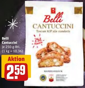 REWE Belli Cantuccini 250 g Btl. Angebot