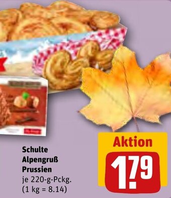 REWE Schulte Alpengruß Prussien 220 g Pckg. Angebot